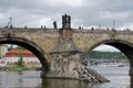 Charles Bridge over the Vltava River Prague Czech Republic