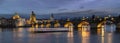 Charles Bridge over Vltava river in Prague, Czech Republic Royalty Free Stock Photo