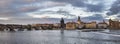 Charles Bridge over Vltava river in Prague, Czech Republic Royalty Free Stock Photo