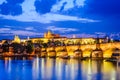 Charles Bridge, Prague Castle, Czech Republic Royalty Free Stock Photo