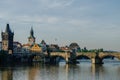 Charles Bridge and Prague Castle in Prague Czech Republic