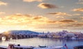 Charles bridge with Prague castle in Prague UNESCO, Czech republic Royalty Free Stock Photo