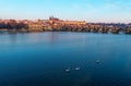 Charles Bridge and Prague Castle Sunrise, Czech Republic Royalty Free Stock Photo