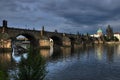 Charles bridge in Prague in Czech republic 2 Royalty Free Stock Photo