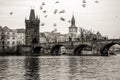 Charles bridge prague karlov most river vltava