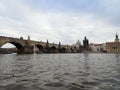 charles bridge in prague river vltava