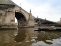 charles bridge in prague river vltava