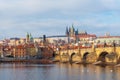 Charles Bridge Sunrise, Prague, Czech Republic Royalty Free Stock Photo