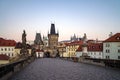 Charles Bridge at sunrise, Prague, Czech Republic Royalty Free Stock Photo