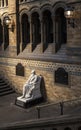 Charles Darwin Statue in the Natural History Museum Royalty Free Stock Photo