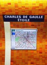 Charles de Gaulle Ãâ°toile Metro stop in Paris