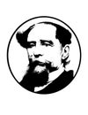 Charles Dickens, Portrait Illustration Royalty Free Stock Photo