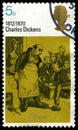 Charles Dickens UK Postage Stamp Royalty Free Stock Photo