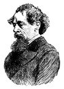 Charles Dickens, vintage illustration