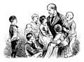 Charles Dickens, vintage illustration Royalty Free Stock Photo