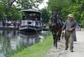 Charles F. Mercer tourist barge travels up the C&O canal