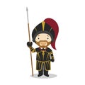 Charles I of Spain and V of Germany cartoon character. Vector Illustration