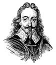 Charles I, vintage illustration