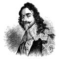 Charles I, vintage illustration