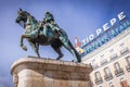 Charles III statue in Madrid