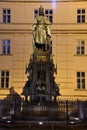 Charles IV Karolo Quarto Statue in Prague, Czech Republic Royalty Free Stock Photo