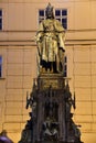 Charles IV Karolo Quarto Statue in Prague, Czech Republic Royalty Free Stock Photo