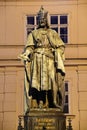 Charles IV Karolo Quarto Statue in Prague, Czech Republic Royalty Free Stock Photo