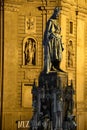 Charles IV Karolo Quarto Statue in Prague, Czech Republic Royalty Free Stock Photo