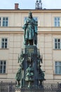 Charles IV statue by the St. Francis Seraphicus Church Prague,