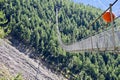 The Charles Kuonen Suspension Bridge - Randa, Switzerland Royalty Free Stock Photo