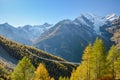 Charles Kuonen suspension bridge in Swiss Alps