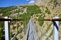 Charles Kuonen Suspension Bridge - Point of View - Randa, Switzerland Royalty Free Stock Photo