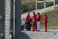 Charles Leclerc talking to Mattia Binotto and John Elkann Royalty Free Stock Photo