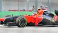 Charles Pic racing in F1 Singapore GP Royalty Free Stock Photo