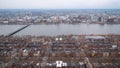 The Charles River -aerial view over the city of Boston - travel photography