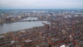 The Charles River -aerial view over the city of Boston - travel photography