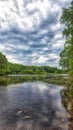 Charles river in a cloudy day.