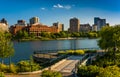 The Charles River at North Point Park in Boston Royalty Free Stock Photo