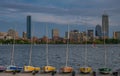 Panoramic Boston skyline from the river