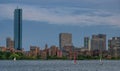 Panoramic Boston skyline from the river