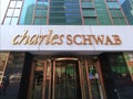 Charles SCHWAB New York office entrance near Grand Central Station in Manhattan