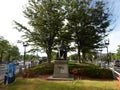 Charles Sumner Statue, Harvard Square, Cambridge, Massachusetts, USA Royalty Free Stock Photo