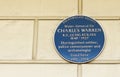 Charles Warren blue plaque