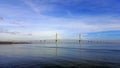 Charleston Bridge with Blue Skies Royalty Free Stock Photo