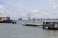 Charleston SC,August 7th:Cable Bridge over Cooper river from Charleston in South Carolina