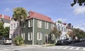 Charleston SC,August 7th:Row of Historic Houses from Charleston in South Carolina