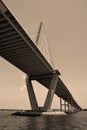 Arthur Ravenel Jr. Bridge is a cable-stayed bridge over the Cooper River Royalty Free Stock Photo