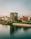 The Charleston skyline and Kanawha River, in Charleston, West Virginia