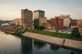 The Charleston skyline and Kanawha River, in Charleston, West Virginia