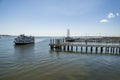 A view of Fort Sumter Ferry Dock with tourists in Charleston, South Carolina, USA Royalty Free Stock Photo